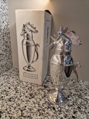 VTG Restoration Hardware Silver Plate Rooster Cocktail Shaker 13"
